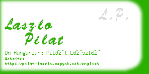 laszlo pilat business card